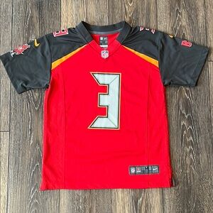 Nike Tampa Bay Buccaneers Jersey Youth Medium Red On Field NFL Jameis Winston 3